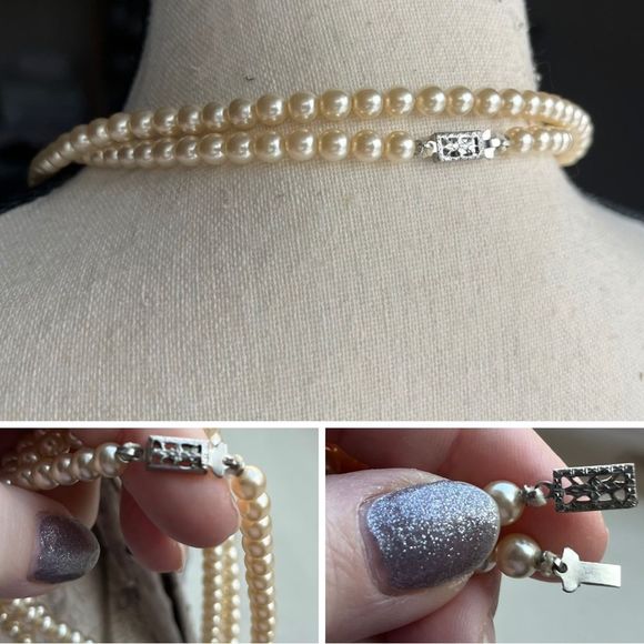 Vintage faux Pearl 59” champagne - Picture 8 of 8